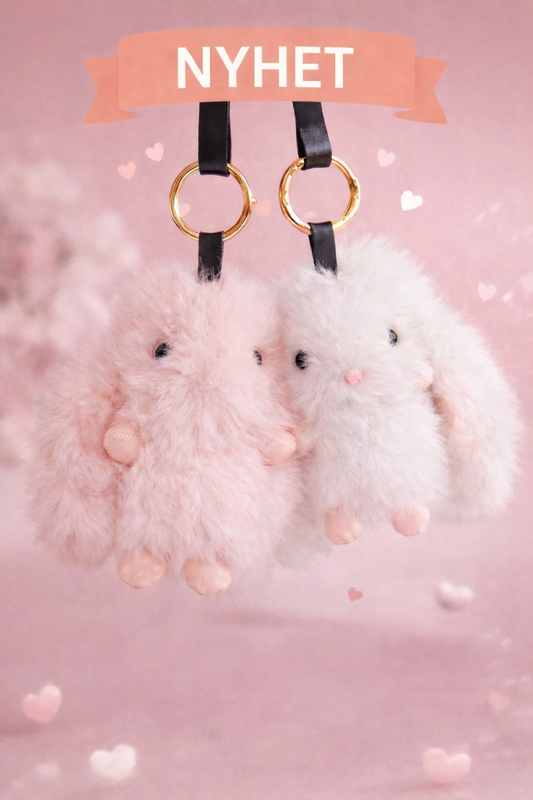Fluffy Bunny Nyckelring