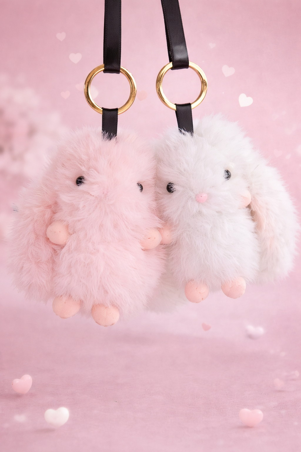 Fluffy Bunny Nyckelring