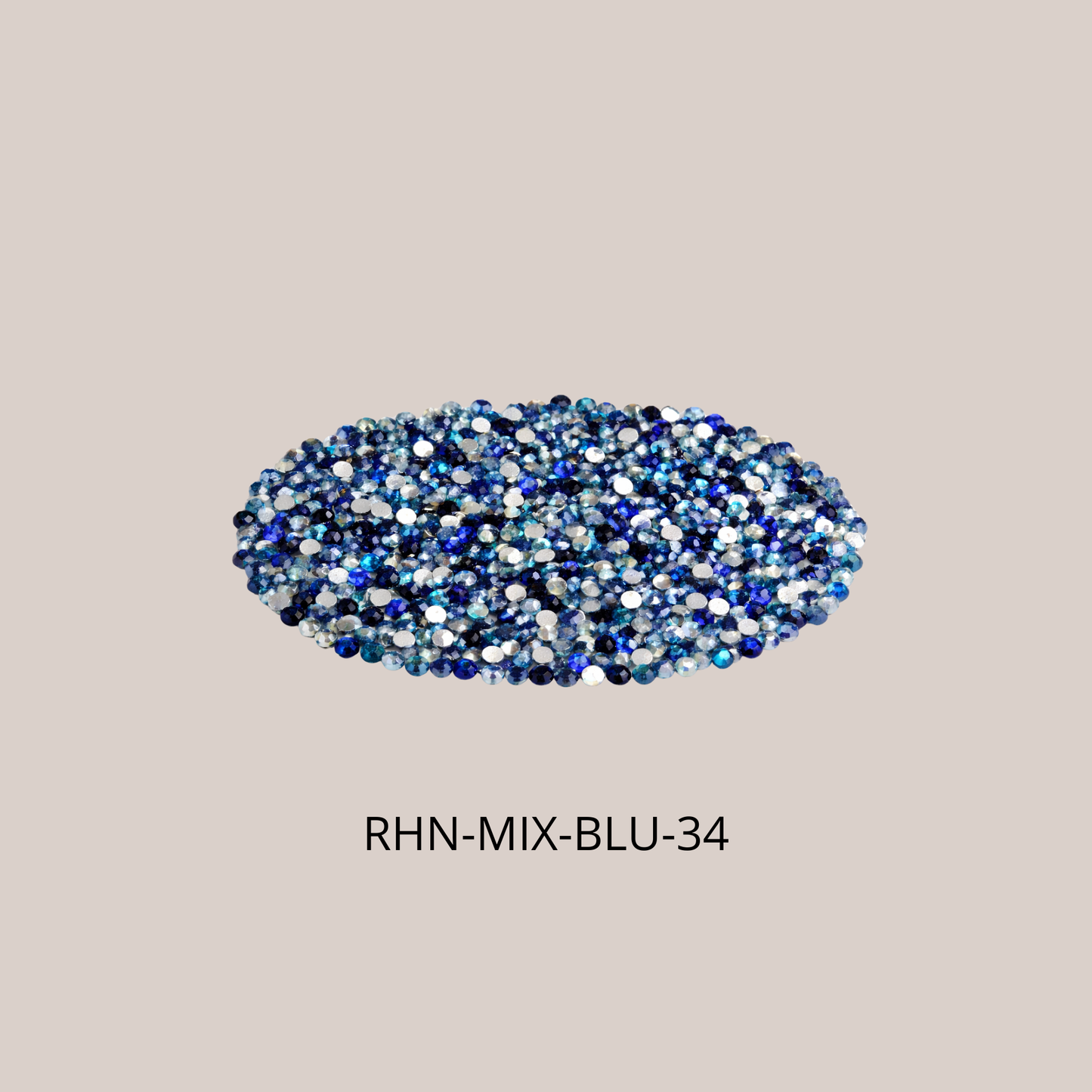 Rhinestones mix 3–4 mm – 100 st (flera färger)