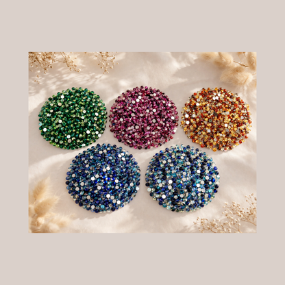 Rhinestones mix – 3–4 mm (flera färger) 300 st