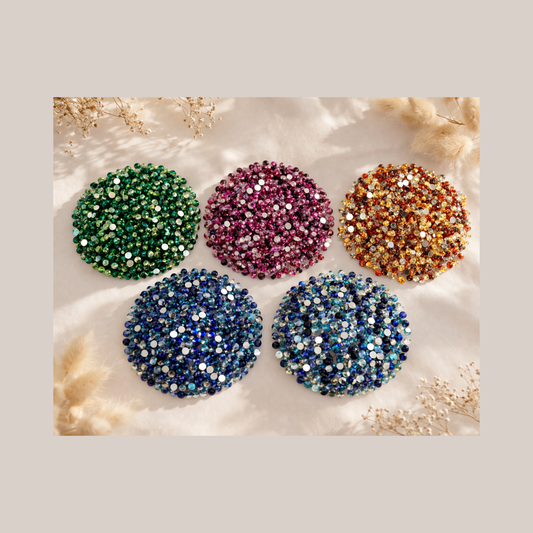 Rhinestones mix – 3–4 mm (flera färger) 300 st