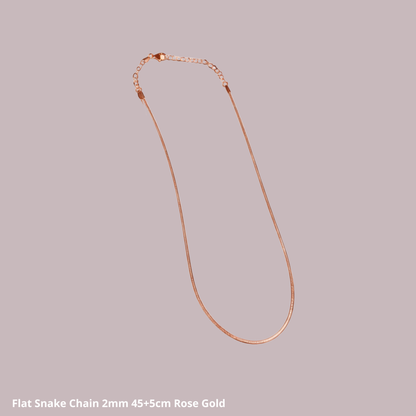 Snake chain halsband – guld, silver & rosé