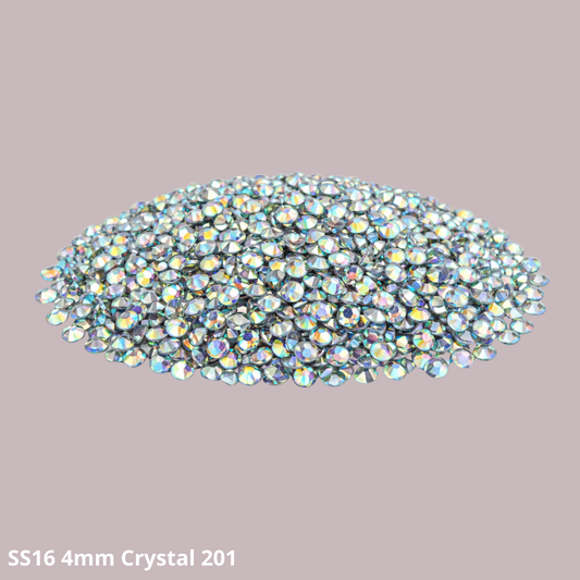 Rhinestones SS16 4mm – Crystal AB | Flatback glas