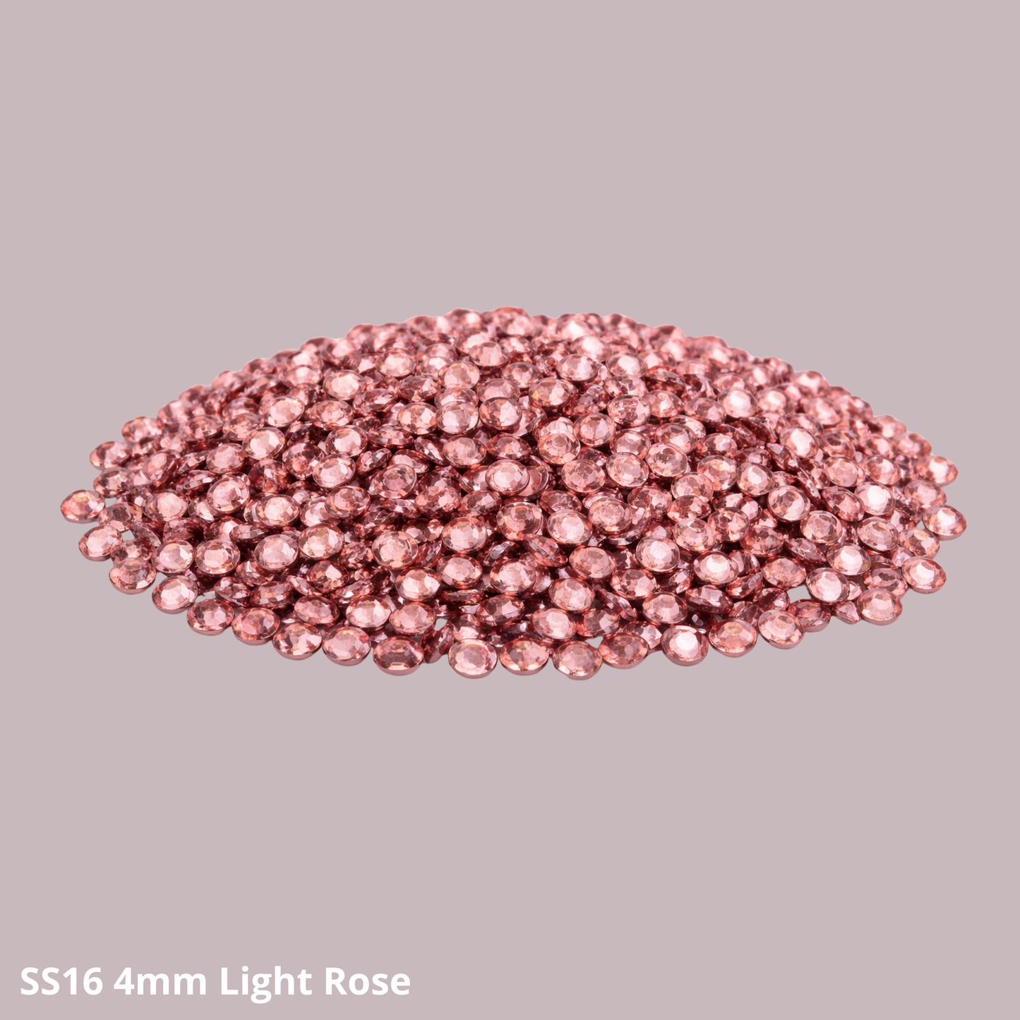 Rhinestones SS16 4mm – Light Rose | Flatback glas