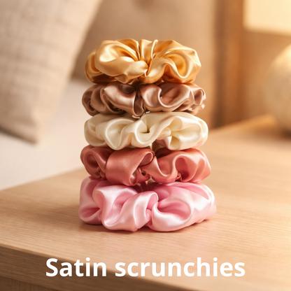 Satin scrunchies – mjuka hårsnoddar ✨