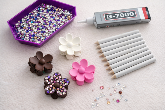 DIY Kit – Bling Blomma Hårklämma